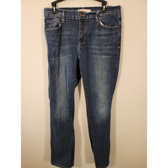 Levi's 505 Jeans Womens 12 31 X 30 Blue Straight Leg Whiskers Classic Y2k - Picture 4 of 8